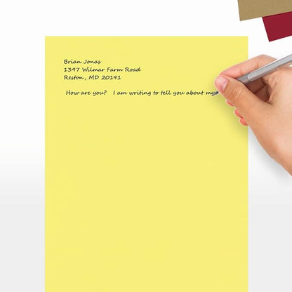 LUXPaper 8.5" x 11" Paper | Letter Size | Pastel Canary Yellow | 60lb. Text | - Image 5