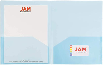 JAM PAPER Plastic Light Weight Flexible Two Pocket Presentation Folders - Image 3