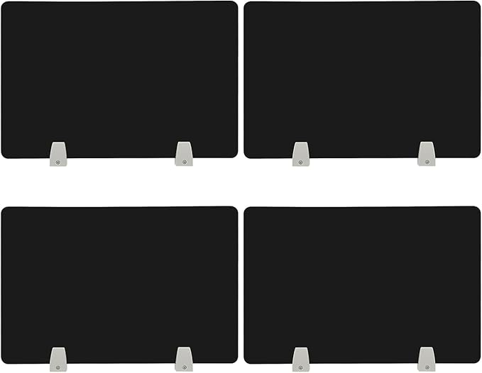 4 Pcs Desk Divider Privacy Panel, 23.6”L X15.8”W Frosted Acrylic Desk Privacy - Image 3