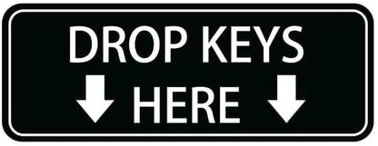 Stick-On Wall Acrylic Drop Keys Here Door Wall Label Signs，For Offices by Unknown