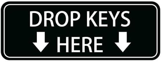 Stick-On Wall Acrylic Drop Keys Here Door Wall Label Signs，For Offices by Unknown