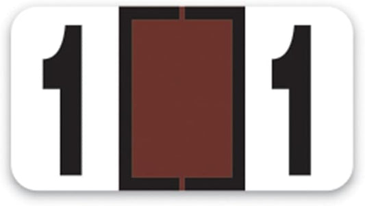 File Right Number Labels Roll – Color-Coded Numeric Filing Labels, 1-5/8" × by Unknown