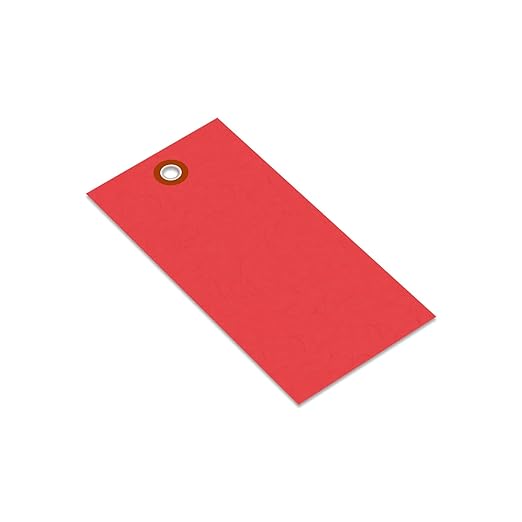 SmartSign 4.75 x 2.375 inch “Red” Blank Tyvek Shipping Tags - Image 4