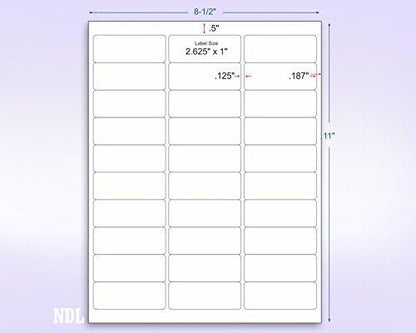 8-1/2 x 11" Neon Color High Light Fluorescent Labels - Image 2
