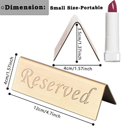 Reserved Sign - 10 Year's Use Stainless Steel Tabletop Sign Desk Top Stand Tent - Image 2