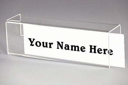 Plastic Products Mfg Single-Sided Cubicle Name Plates 8-1/2" Wide x 2-1/2" high - Image 2