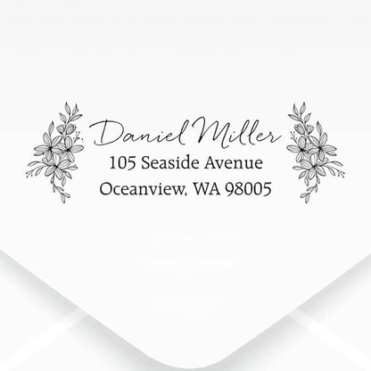 Custom Floral Address Stamp | Choose from 12 Designs | Multiple Ink Color - Image 2