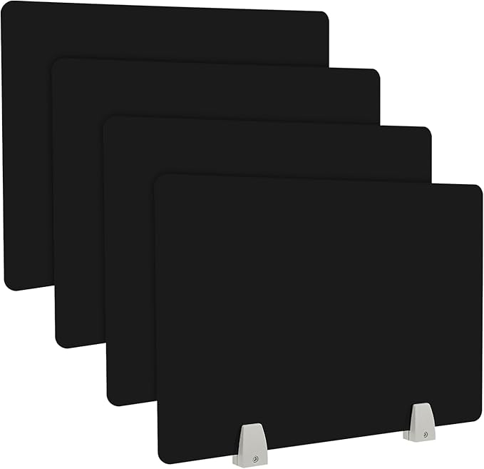 4PCS Desk Dividers Office Partitions, Privacy Desk Panel Protective, Acrylic by AngelcityCC