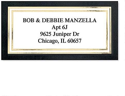 Colorful Images Black and Gold Foil Metallic Return Address Mailing Labels by ColorfulImages
