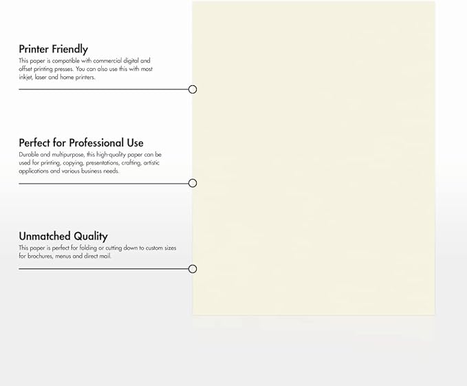 LUXPaper 8.5" x 11" Classic Crest Paper | Letter Size | Natural White | 24lb. - Image 8