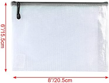 Oaimyy-18 PCS-6" x 8" Inch -Mesh Zipper Pouch, Plastic Zip File Folders Puzzle - Image 2