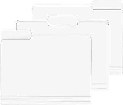 File Folder, PANDRI 120 Pack File Folder, 1/3 Cut Tab, Letter Size, Filing by PANDRI