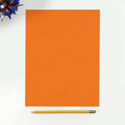 LUXPaper 8.5" x 11" Paper | Letter Size | Mandarin Orange | 80lb. Text | 50 Qty - Image 3