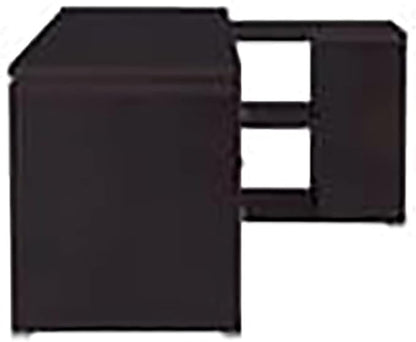 Pemberly Row L Shape Corner Storage Desk in Brown Cappuccino, Letter/Legal File - Image 5