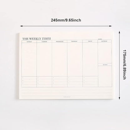 60 Page Schedule Planning Notepad, 245175 mm Tear-Off Sheets Weekly Planner - Image 8
