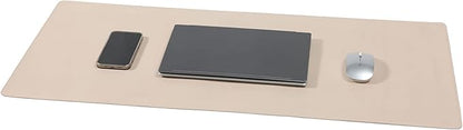 Wolaile Desk Blotter Pad, 36x17 inch PU Leather Computer Mouse Mat, Non-Slip by Wolaile