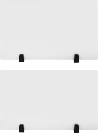 2 Packs Dual Frosted Plexiglass Desk Privacy Panels, 30 x 18 Inch Acrylic - Image 6