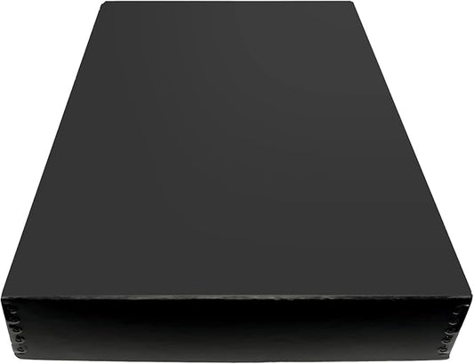 Lineco 13x19 Black Museum Storage Box, Removable Lid and Drop Front Design by Lineco