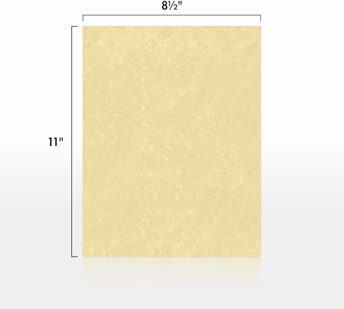 LUXPaper 8.5" x 11" Paper | Letter Size | Gold Parchment | 60lb. Text | 50 Qty - Image 2