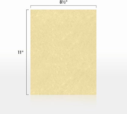 LUXPaper 8.5" x 11" Paper | Letter Size | Gold Parchment | 60lb. Text | 250 Qty - Image 2