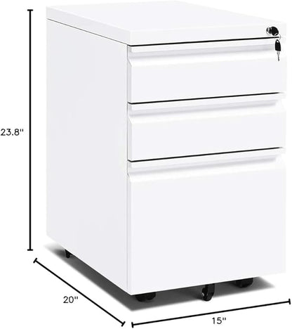 INTERGREAT 3 Drawer Filing Cabinet - Image 3