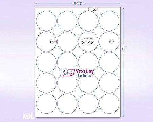 NextDayLabels - Pack of 100 Sheets, 8-1/2 x 11 Fluorescent Labels - Image 2