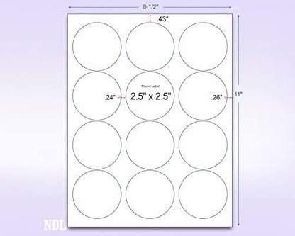 Pack of 100 Sheets, 8-1/2 x 11" Fluorescent Labels - Image 2