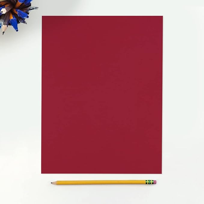 LUXPaper 8.5" x 11" Paper | Letter Size | Garnet Red | 80lb. Text | 50 Qty - Image 3