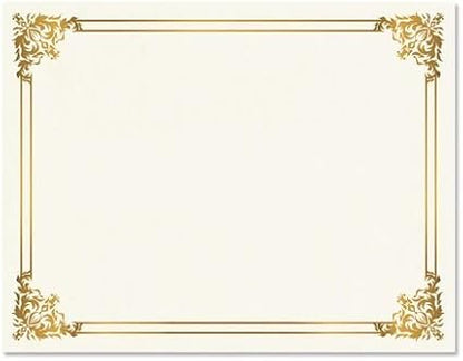 Empire Gold & White Parchment Certificate Papers by Fine+Stationery