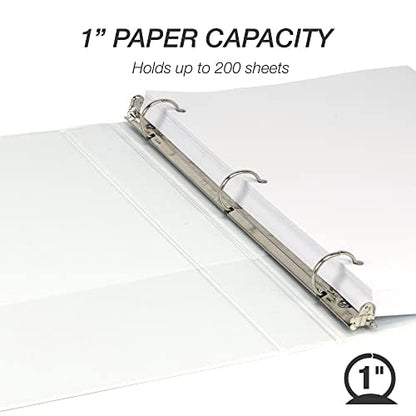 Samsill 1 Inch 3 Ring Binders, Made in USA, Economy Round Ring - Image 4