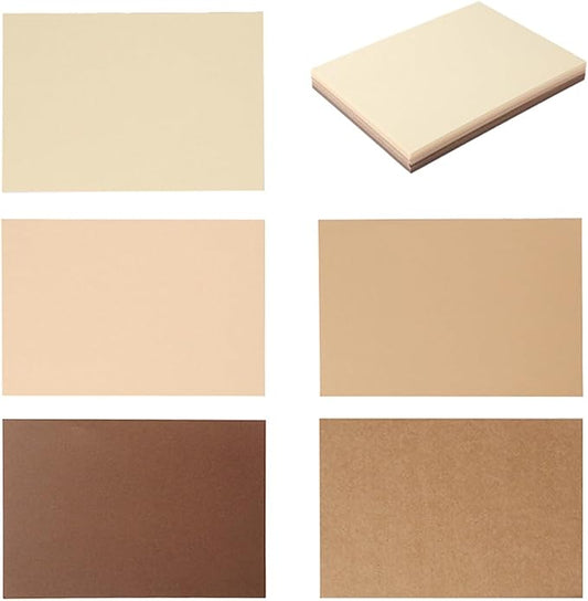 50 Sheets 4x6 Colored Cardstock Paper 5 Colors Blank Flash Cards, 250 GSM Heavy by Topeen