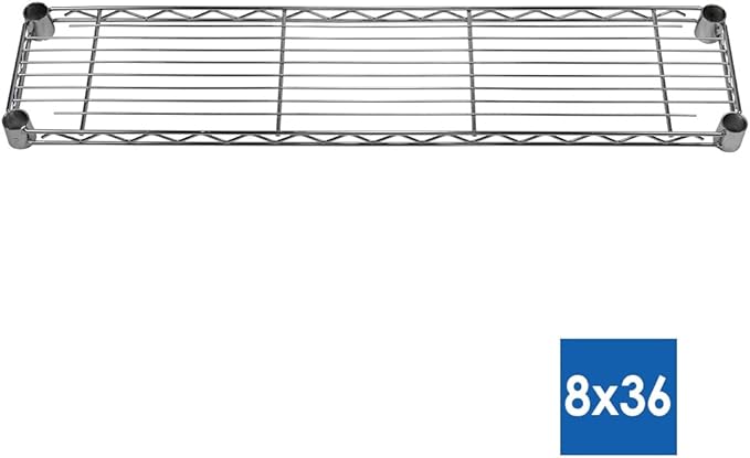 Shelving Inc. 8" d x 36" w x 72" h Chrome Wire Shelving - Image 2