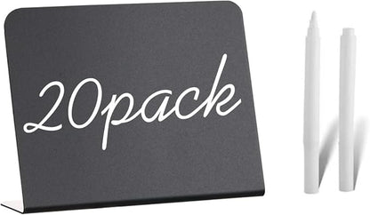 20 Pack Mini Chalkboard Signs by Doloburn