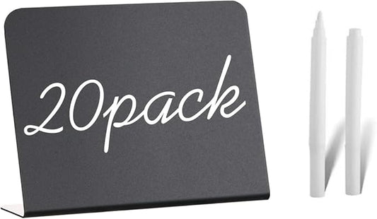 20 Pack Mini Chalkboard Signs by Doloburn