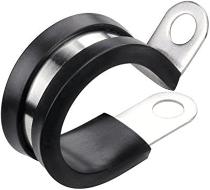 LOKMAN 20 Pack 1-3/4 Inch Stainless Steel Cable Clamp, Rubber Cushioned by LOKMAN