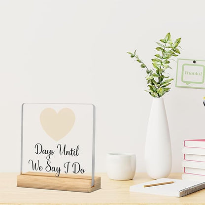 Engagement Gifts for Couples, Funny Wedding Countdown Acrylic Sign, Funny - Image 5