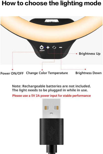 Sensyne 14" Ring Light with Tripod Stand, LED Circle Light with Phone Holder - Image 7