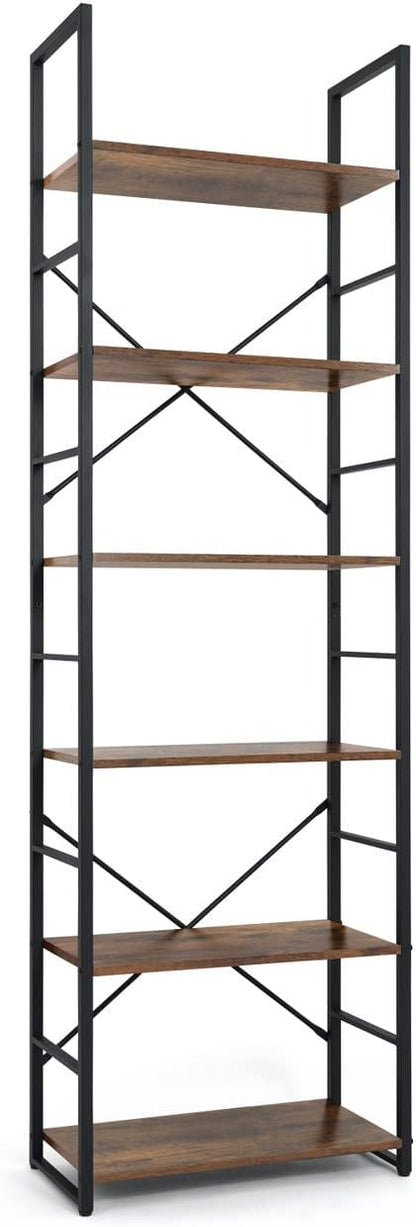 CAPHAUS 6 Tier Bookshelf, 24 Inch Width Free Standing Shelf, Bookcase Shelf - Image 9