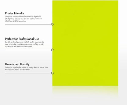 LUXPaper 8.5" x 11" Paper | Letter Size | Wasabi Green | 80lb. Text | 50 Qty - Image 8