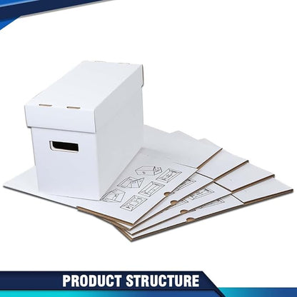 PIT66 5 Pcs Comic Book Storage Boxes, Holds 150-175 Comics Each, Collapsible - Image 6