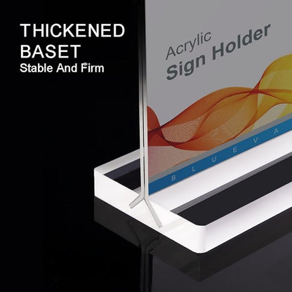 BlueValley 4x6 Acrylic Sign Holder, 12 Pack Plexiglass Picture Frame Double - Image 5