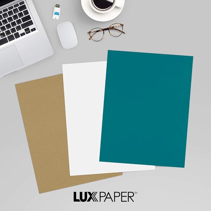 LUXPaper 8.5" x 11" Paper | Letter Size | Teal | 80lb. Text | 250 Qty - Image 9