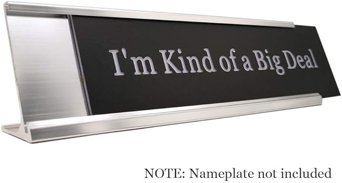 2" x 10" Aluminum Name Plate Desk Holder, Office Business Desk Sign Holder - Image 2