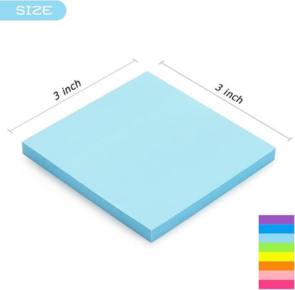 Early Buy 24 Pads Sticky Notes 8 Bright Color Self-Stick Notes 3 in x 3 in - Image 3