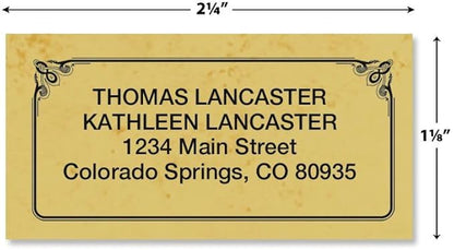 Antique Personalized Return Address Labels- Set of 144, Large Self-Adhesive - Image 2