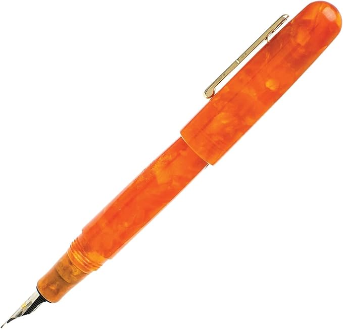 Conklin All American Fountain Pen in Sunburst Orange – Fine Nib, Vibrant Design - Image 3