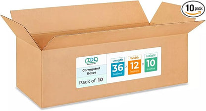Large Shipping & Moving Boxes 36x12x10 inches by IDLPackaging