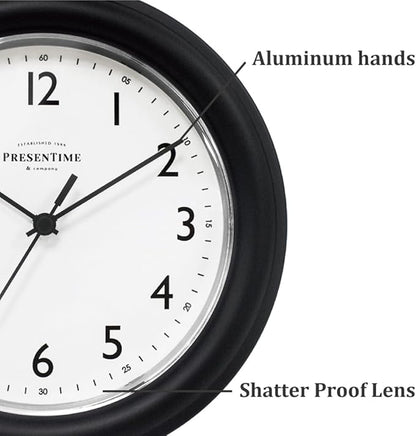 Presentime & Co. 8.5" Modern Farmhouse Essential Wall Clock, Silent Non Ticking - Image 3