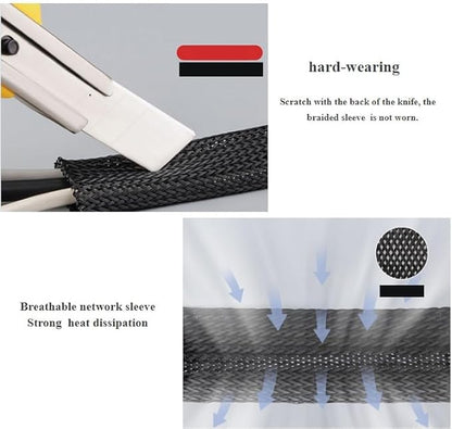 25ft - 1/4 inch Cord Protector Wire Loom Tubing Cable Sleeve Split Sleeve - Image 3