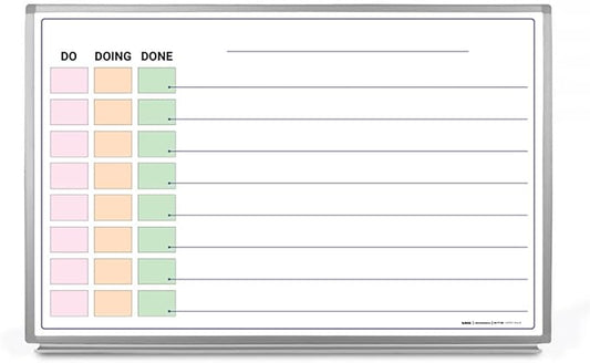Do - Doing - Done List Whiteboard 36" x 24" by CreativeSafetySupply